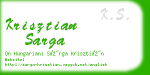 krisztian sarga business card